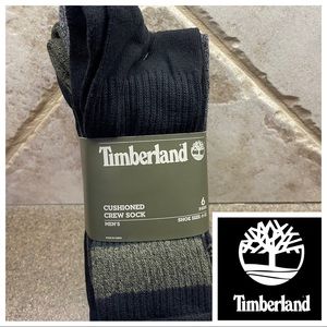 🆕Timberland Men’s Every Day Crew Socks 6 Pack, Black/Grey/Green